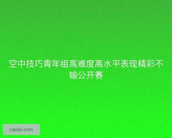 空中技巧青年组高难度高水平表现精彩不输公开赛
